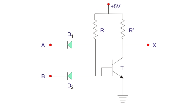 二极管和晶体管与非门或DTL与非门和非门集成电路