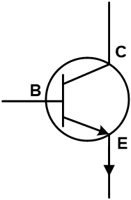 NPN型晶体管的象征