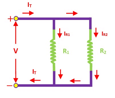 电阻电流分频器电路