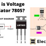 电压调节器7805.
