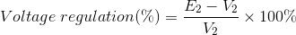 电压调节方程
