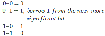 二进制减
