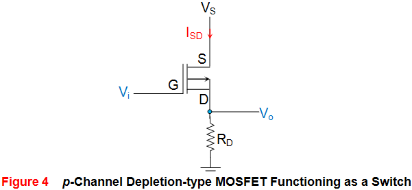 P沟道耗尽型MOSFET用作开关