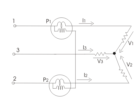 三相电力测量的两种瓦特计方法