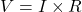 \ begin {align *} v = i \ times r \ neg {align *}