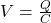 V = \frac {Q}{C}