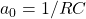现代{0}= 1 / RC