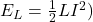 e_l = \ frac {1} {2} li ^ 2）