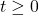 t \ geq0.