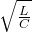 \ sqrt \ frac {l} {c}