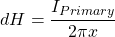 {i {Primary}}{2 \pi x} \end{equation*}