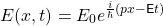 \{方程*}开始E (x, t) = E_0 E ^{\压裂{我}{\百巴}(px - \ mathsf {E} t)} \{方程*}结束