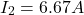 \ begin {arearation *} i_2 = 6.67 A \ END {equation *}