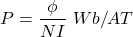 \ begin {align *} p = \ frac {\ phi} {ni} \ wb / wb / at \ neg {align *}GydF4y2Ba