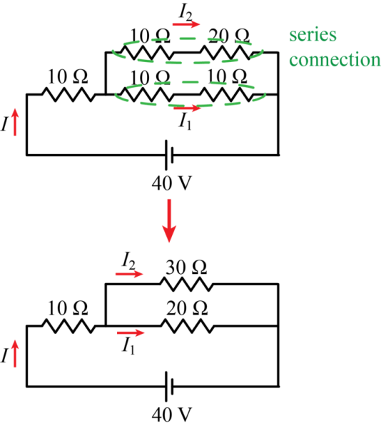 等效电阻示例2步骤1